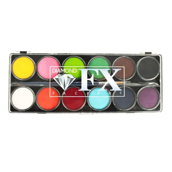 Diamond FX Palette de Maquillage 12 couleurs essentielles (12 x 10 g)-0